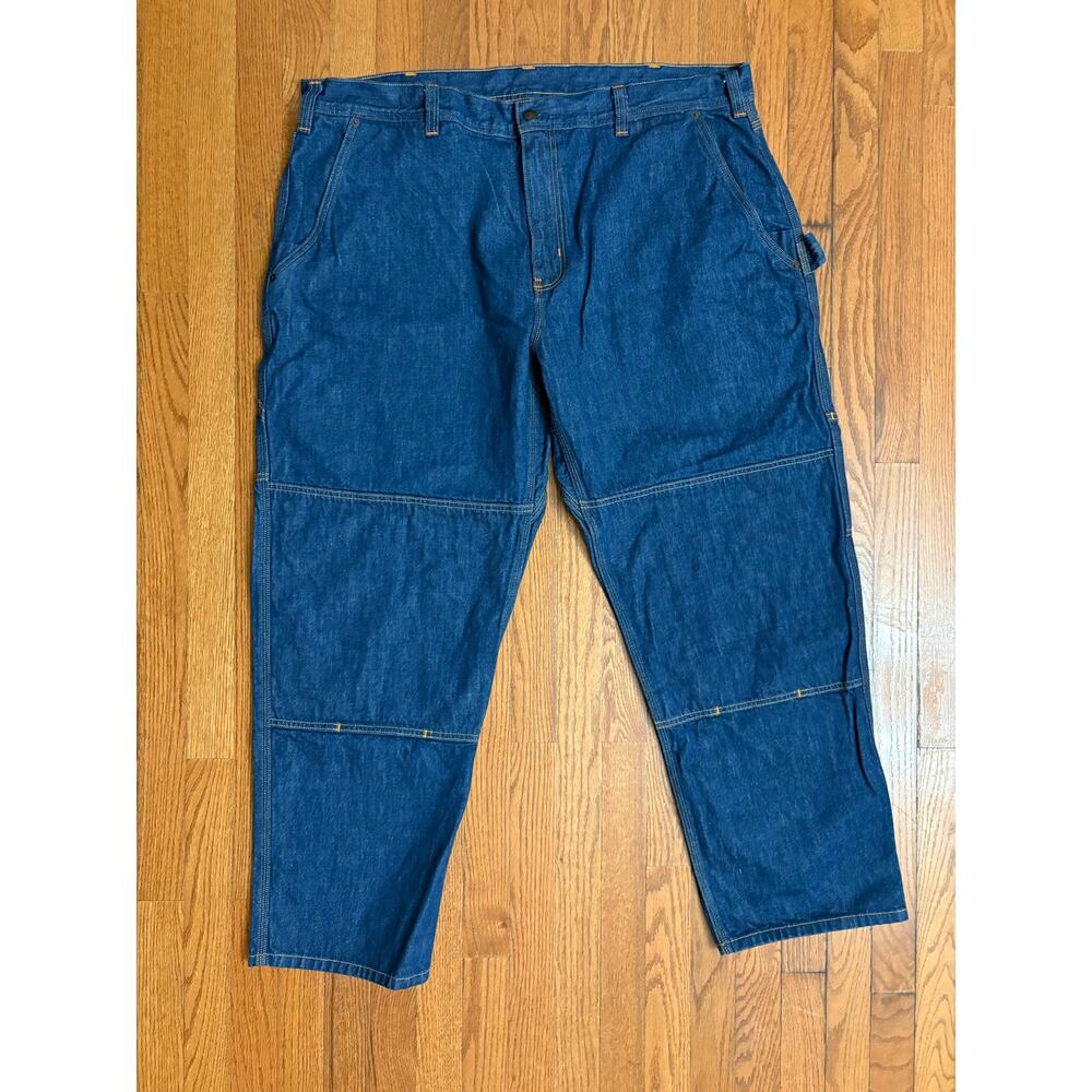 Patagonia Iron Forge‎ Hemp Double Knee Canvas Work Pants Mens 44 Short Blue USA